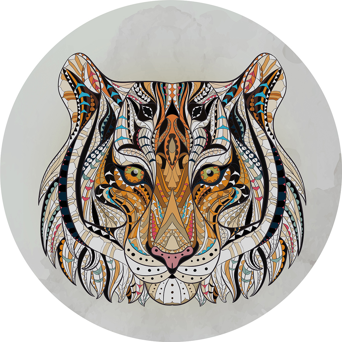 Thomas Fototapete Platin Formen  Tiger orange