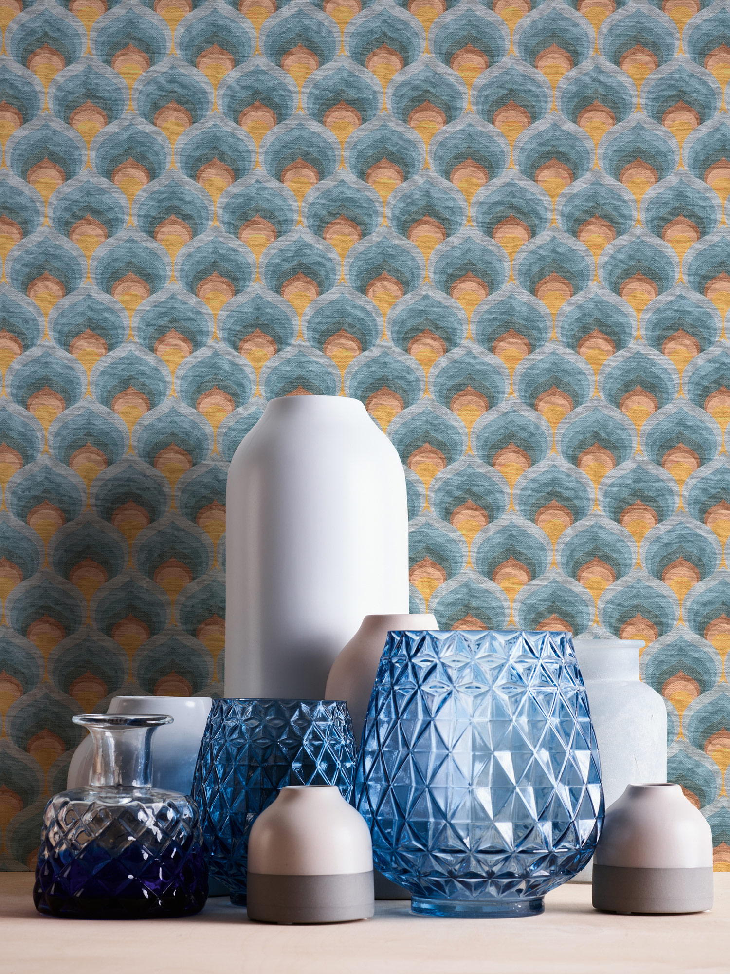 AS Creation Vliestapete Retro Chic Blau 395383