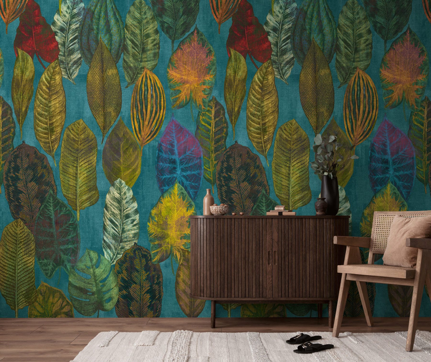AS Fototapete The Wall 4 Botanik Blau 792464
