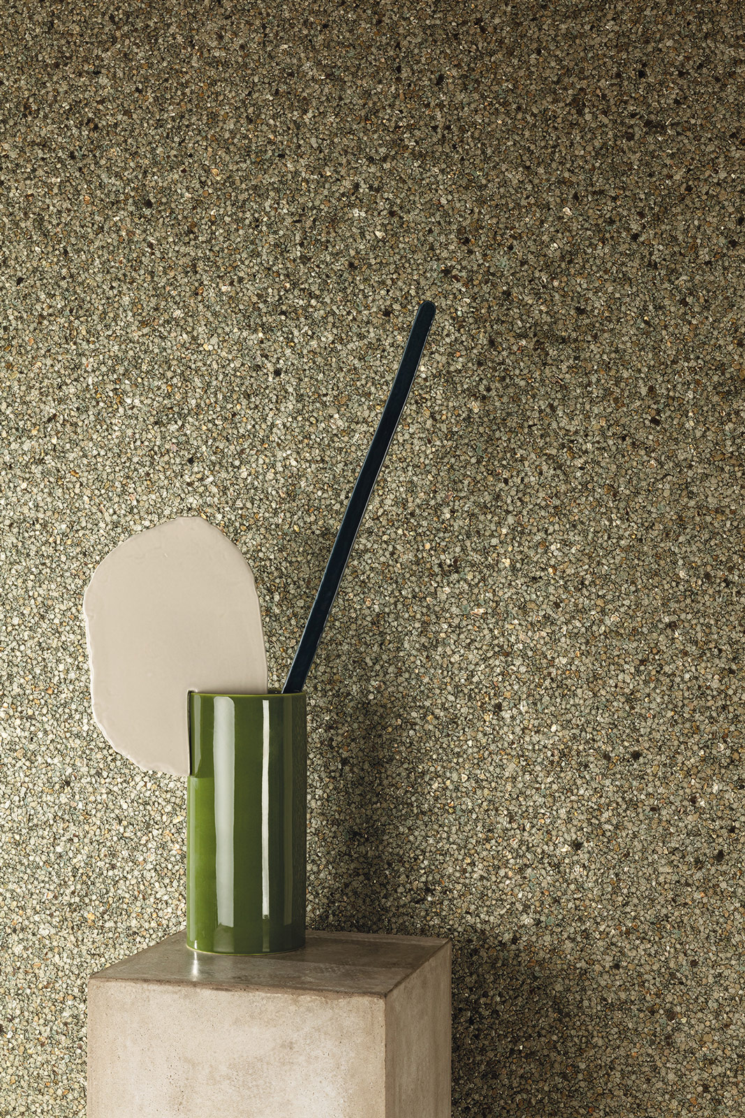 Masureel Vliestapete Rock Quartz Moss INT503