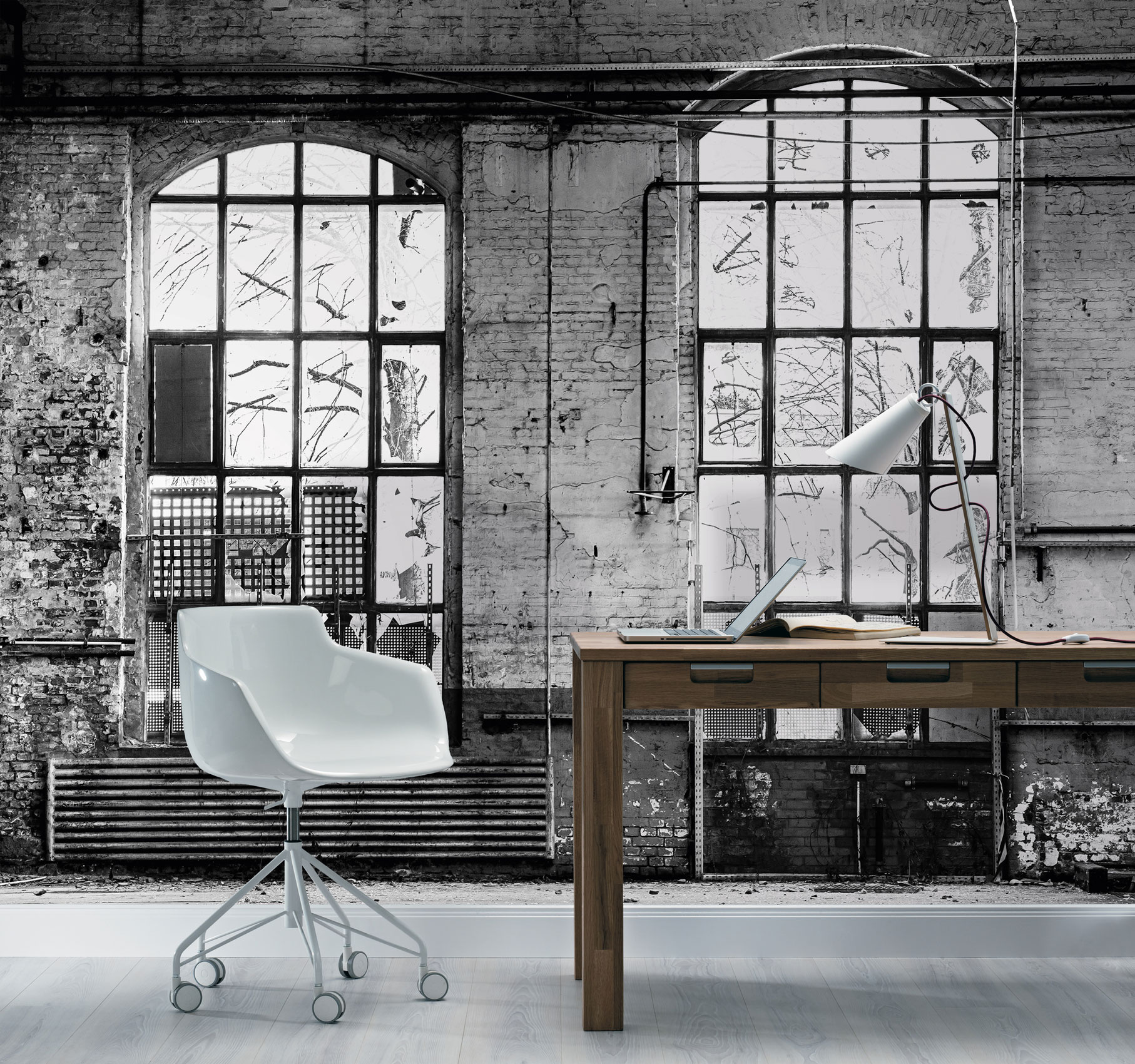 Rasch Fototapete Factory V Fabrik Fenster 940930