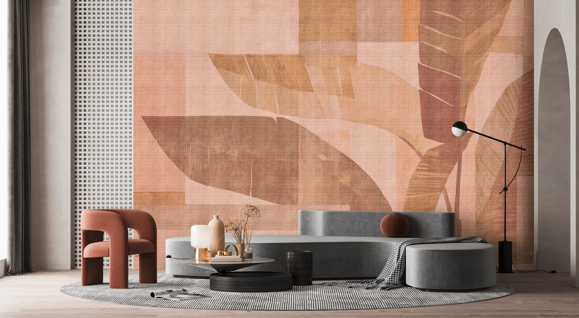 AS Fototapete Walls by Patel 5 Blätter Rosa DD134321