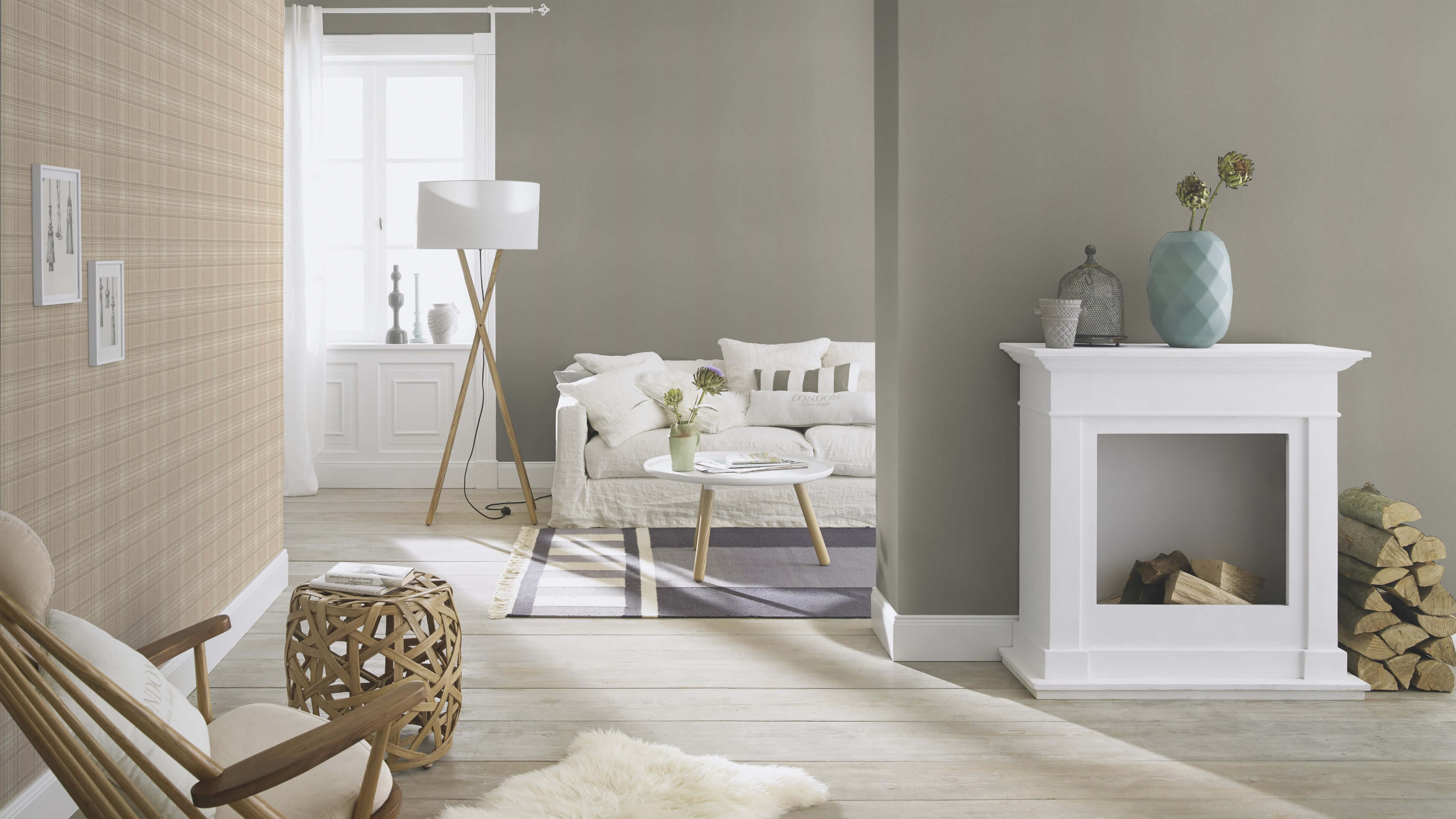 Rasch Vliestapete Barbara Becker Home 6 grau Uni 860238