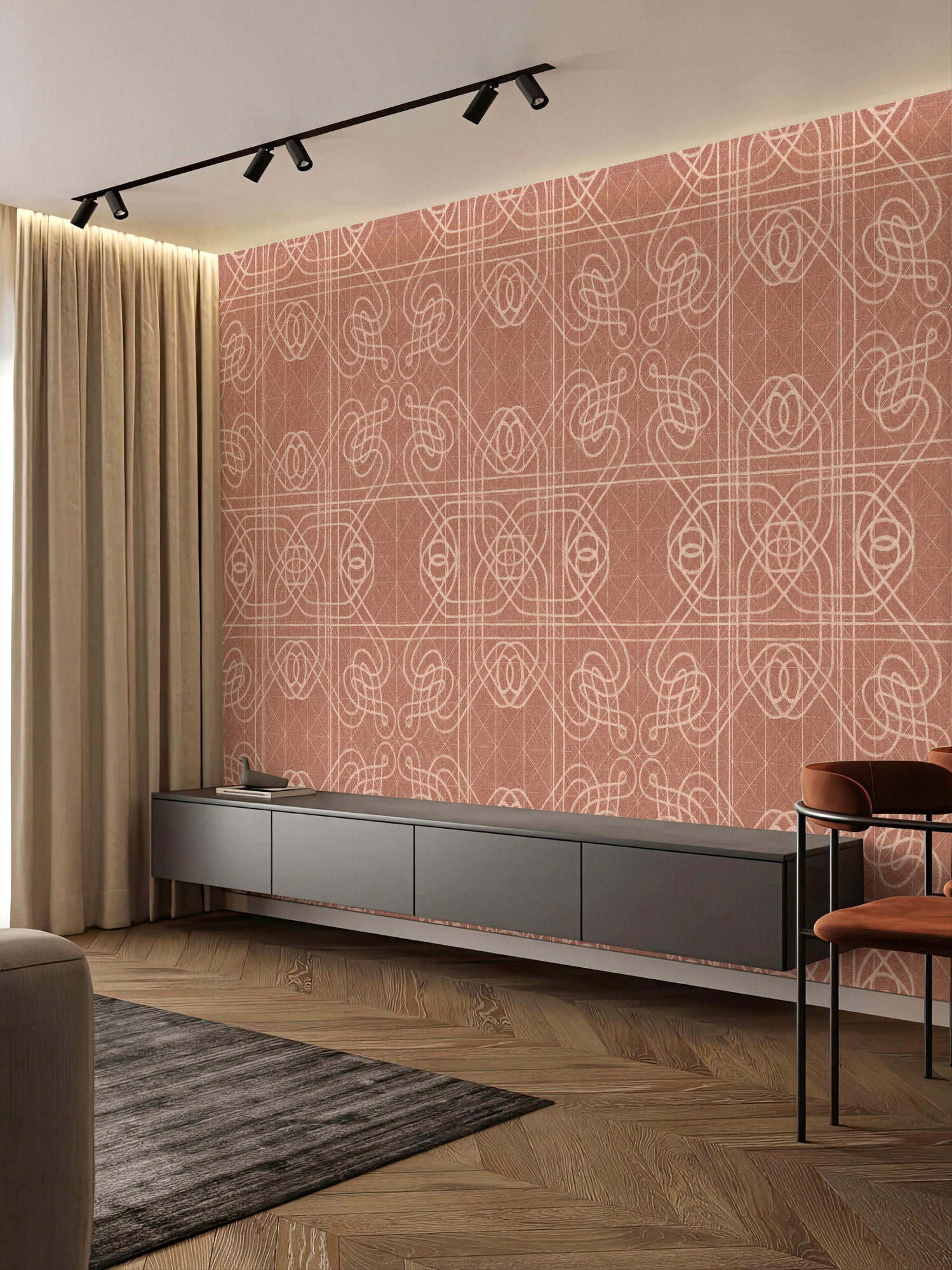 AS Fototapete Walls by Patel 5 Linien Braun DD134465