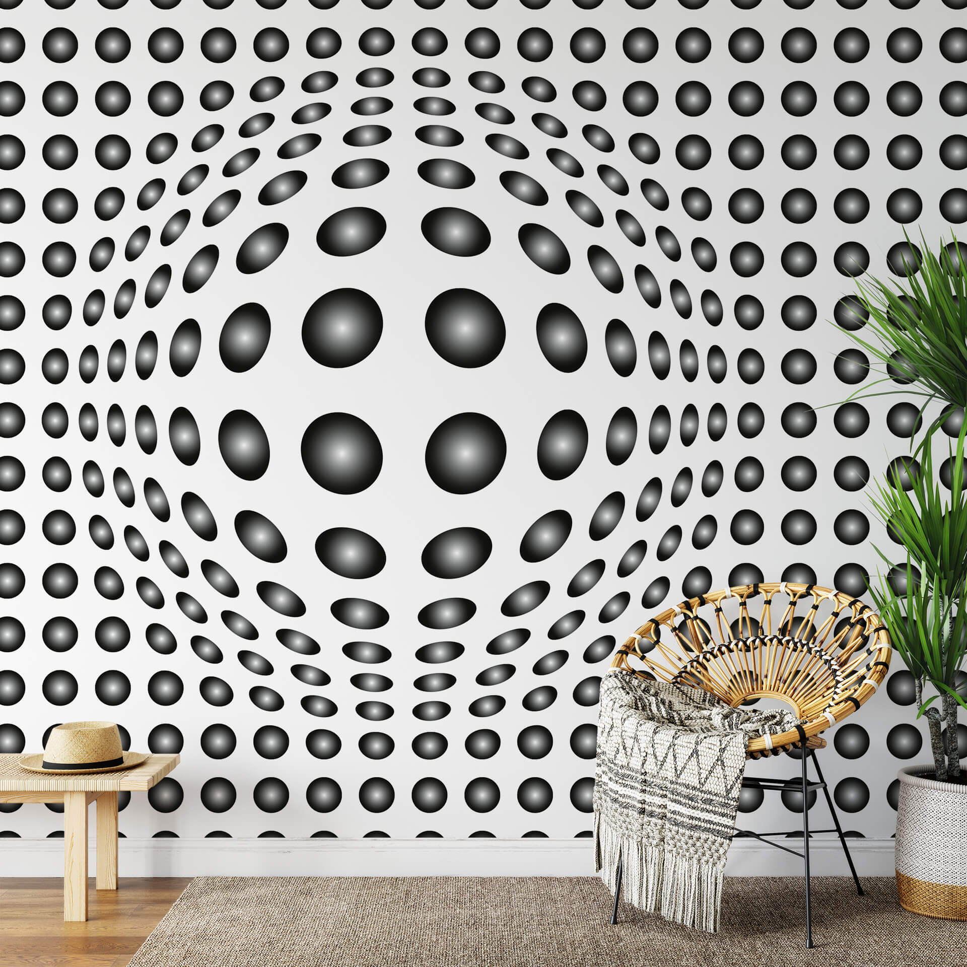 AS Fototapete Designwalls 2.0 Dots Black White 3D DD118889