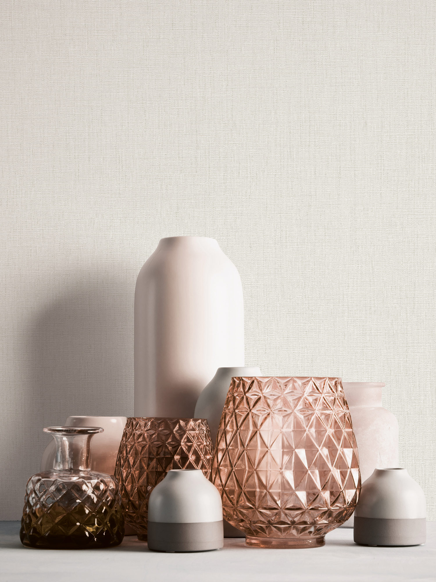 Livingwalls Vliestapete Stories of Life Uni Grau 396517