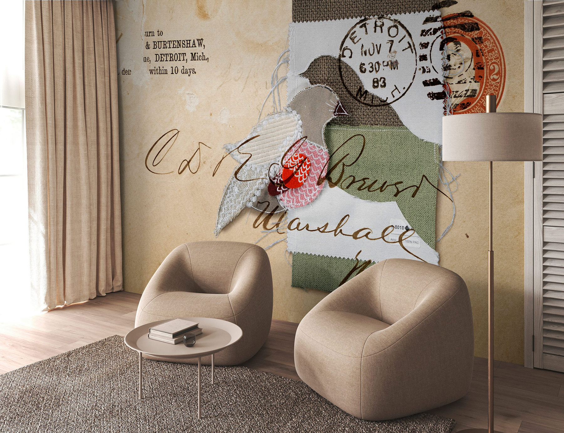 AS Fototapete Walls by Patel 5 Brief Beige DD134357