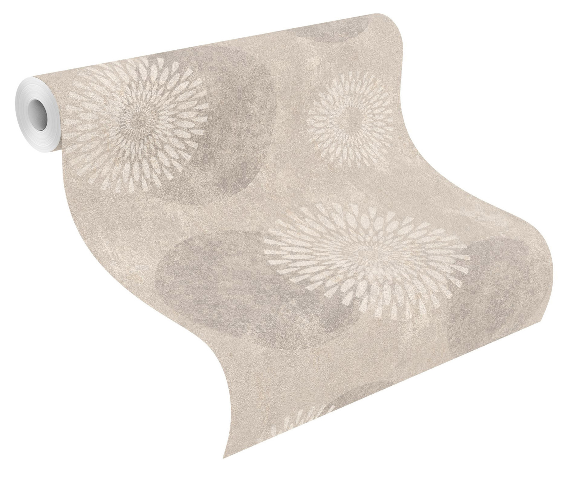 Rasch Vliestapete Tapetenwechsel 2 Betonoptik Kreise 651713