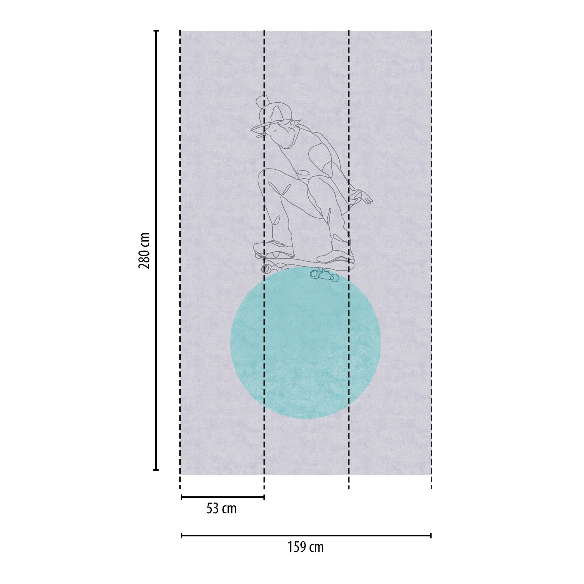 AS Vliestapete Lilly & Luis Skater Blau 770681