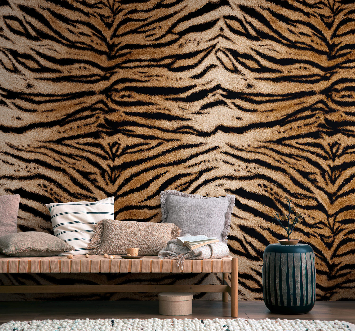 Livingwalls Vliestapete The Wall 3 Tiger Fell 398301