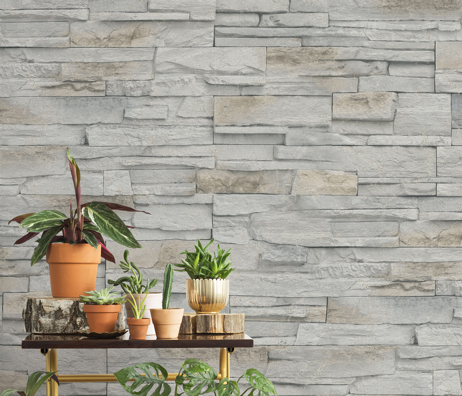 Erismann Vliestapete Steinoptik creme 1039514