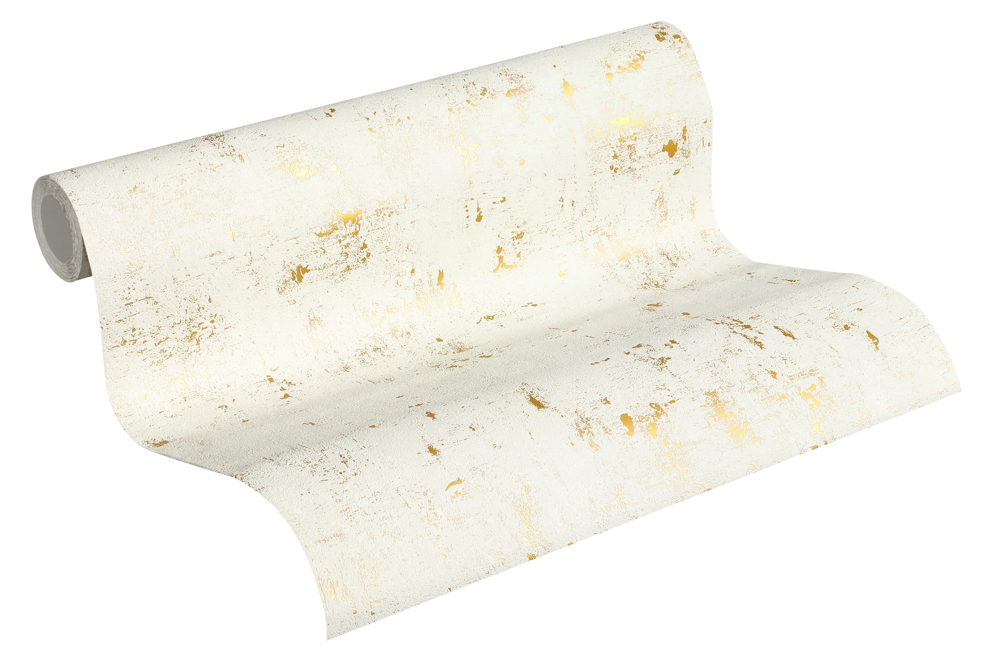 AS Vliestapete Blooming Vintage Used weiß-gold 230775