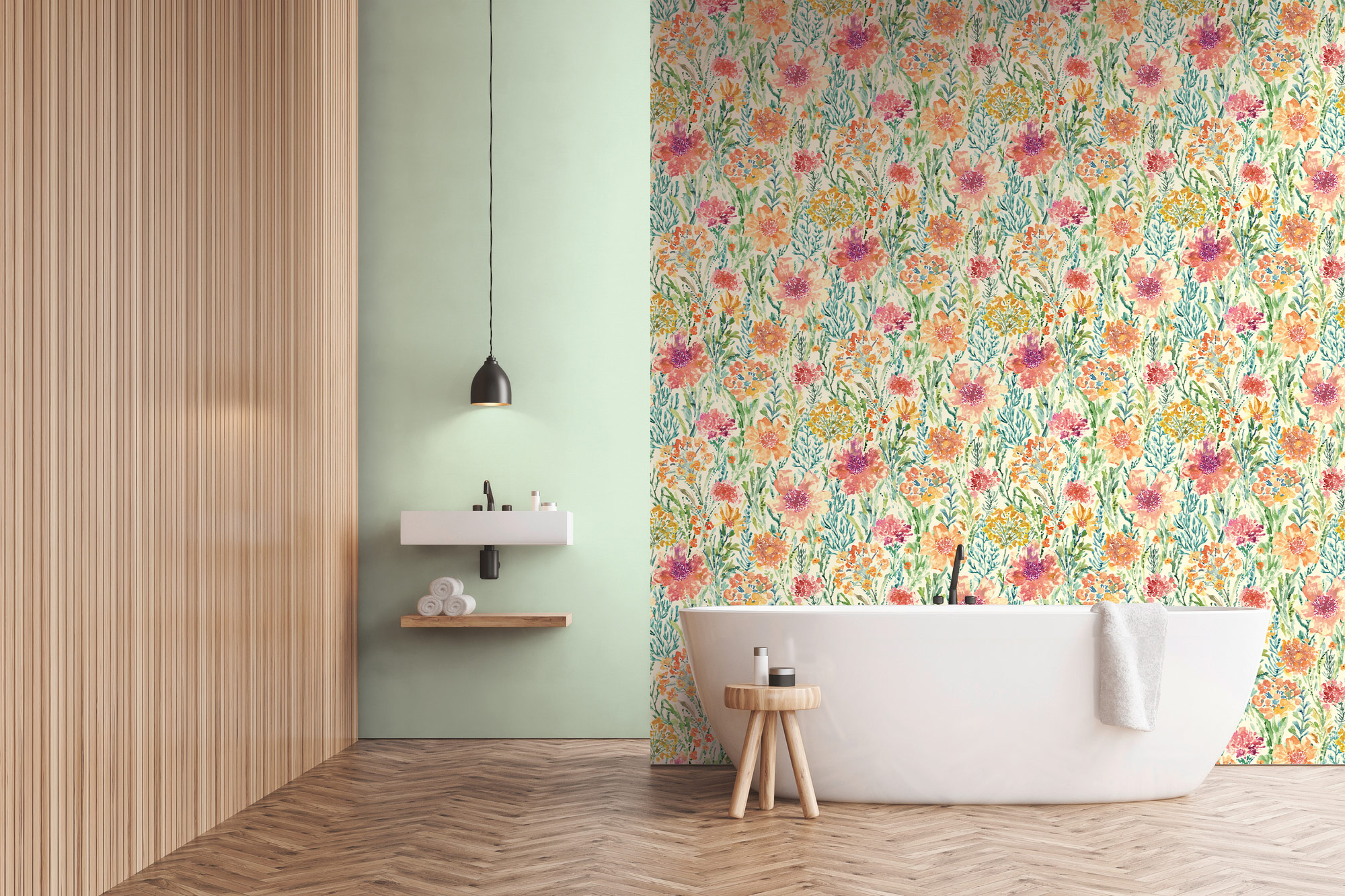 AS Vliestapete Aquarell Dreams Blumentapete bunt 396951