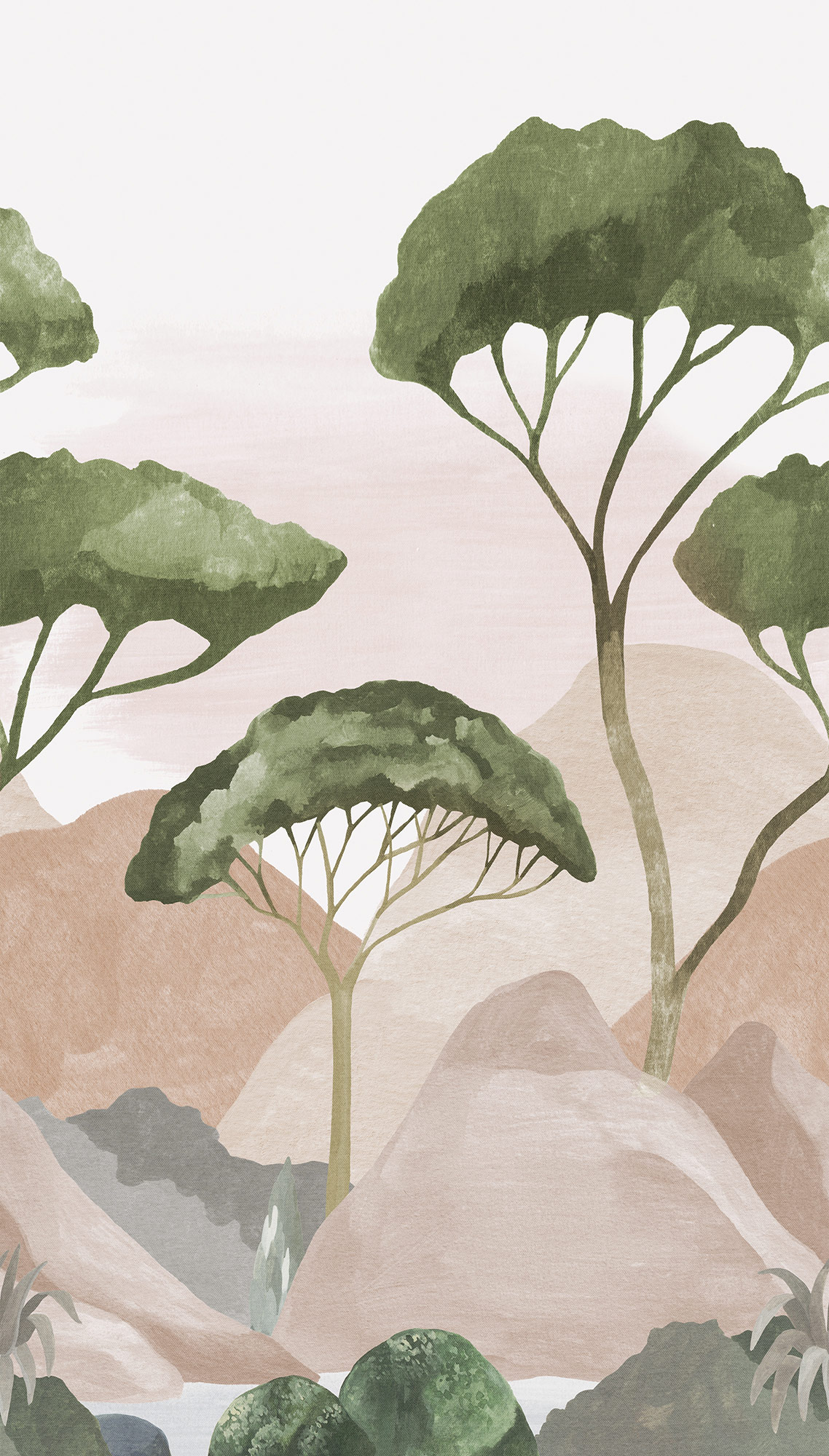 Grandeco Wandbild Eine Rolle ein Motiv 2 Bäume A77401