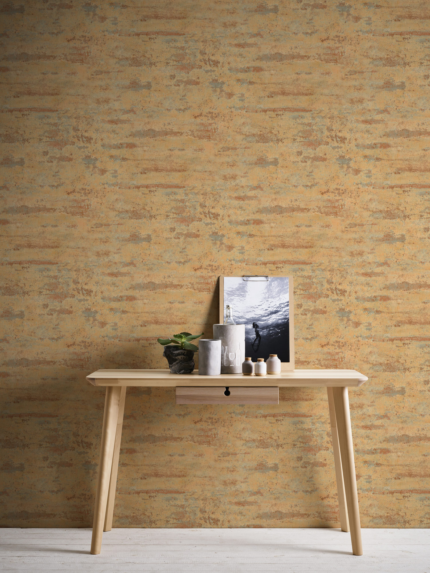 AS Vliestapete Elements 2 Unitapete Gelb 374151