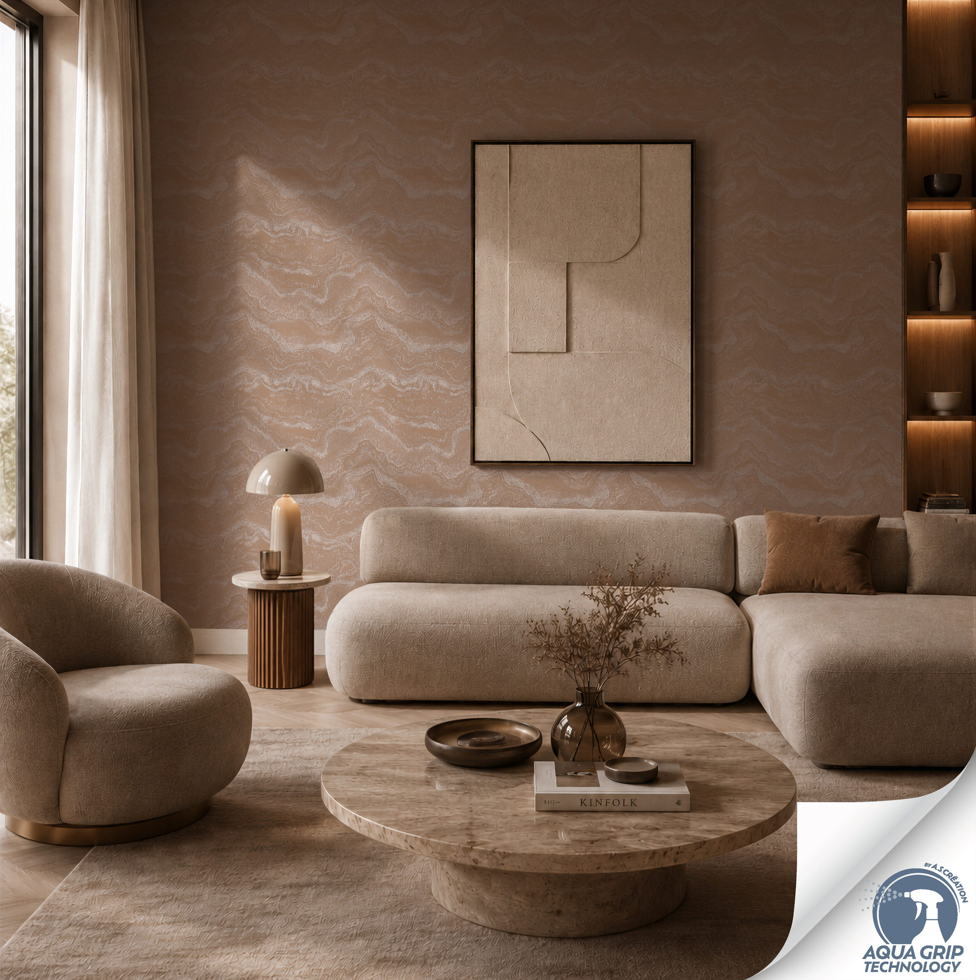 AS Vliestapete Cosiness Designdrop 2 Marmor Braun 793162