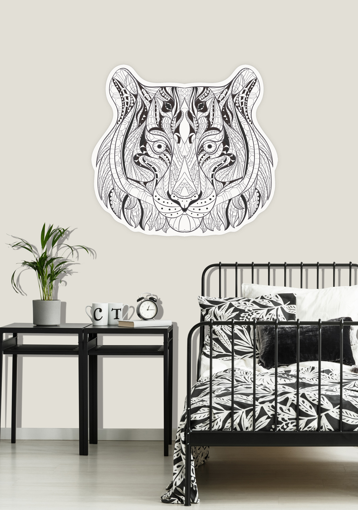 Thomas Fototapete Platin Formen  Tiger schwarz weiss