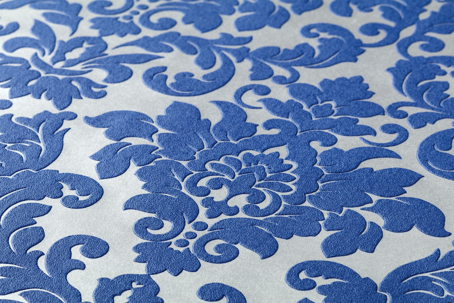 Thomas Vlies-Tapete Barock silber/royalblau TLT018 - 360956
