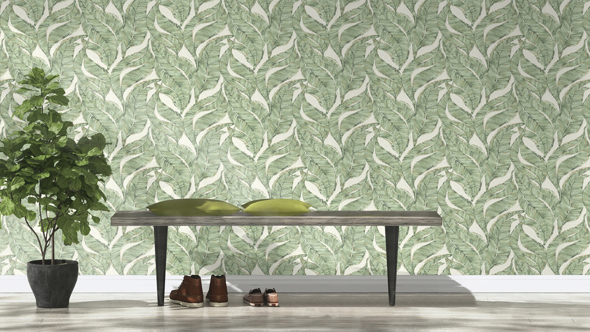 Rasch Vliestapete Welcome Home Grün Blätter 653434 Rasch Vliestapete Welcome Home Grün Blätter 653434