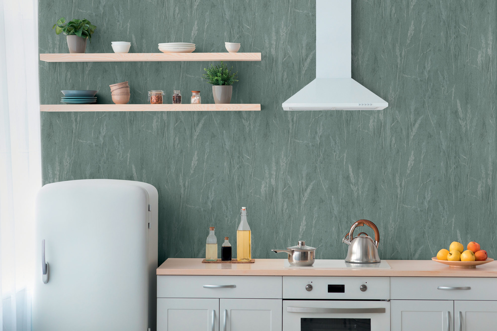 AS Vliestapete Hygge 3 Natur Grün 790941