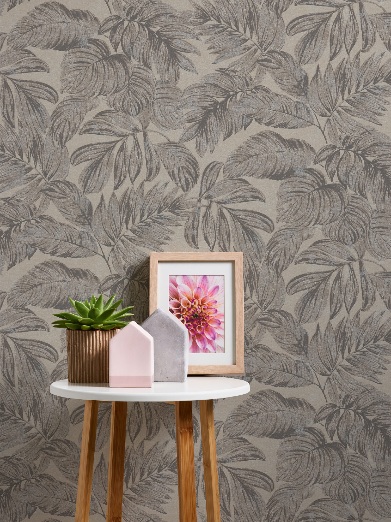 AS Vliestapete Casual Living Braun Blätter 393402