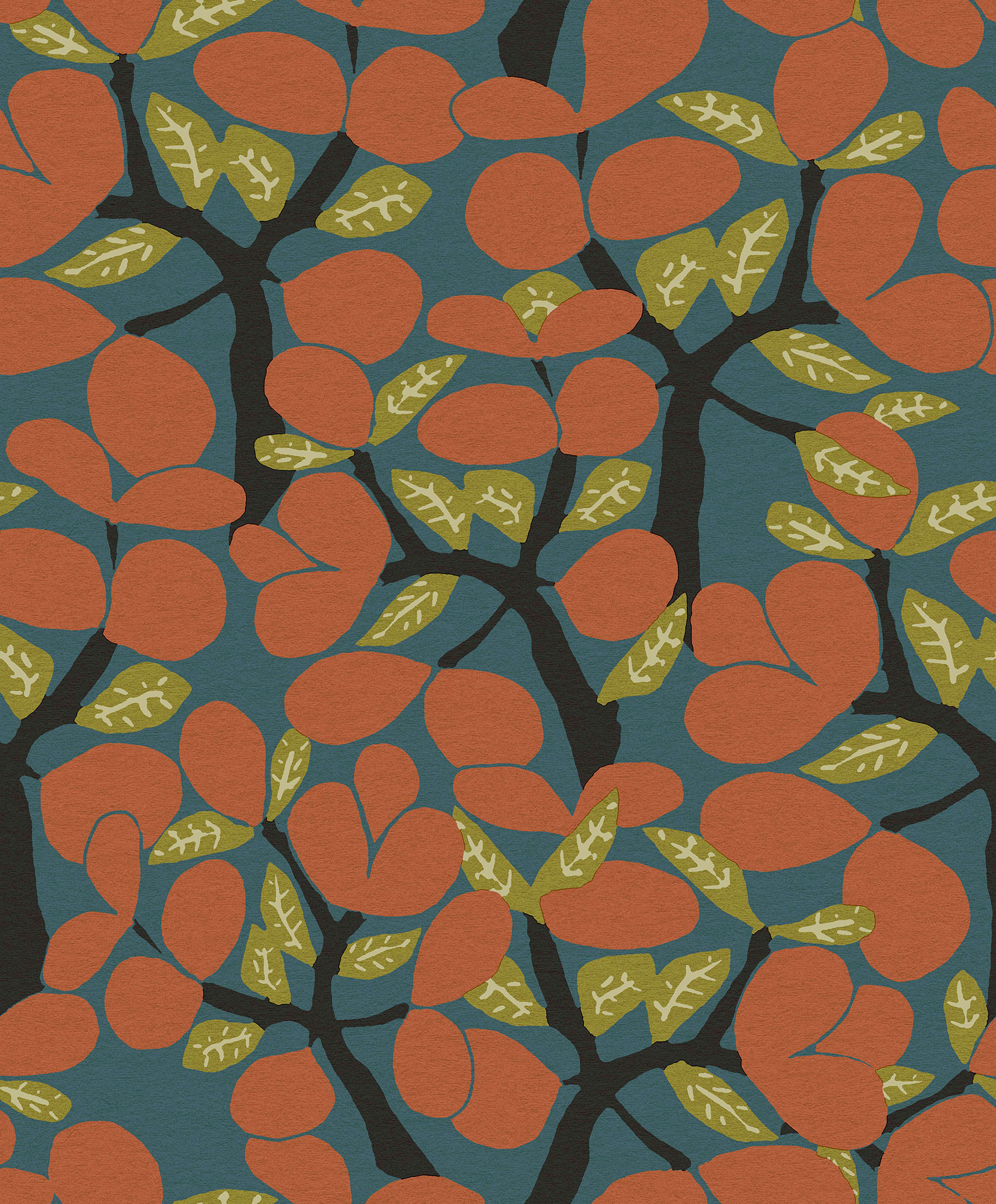 Thomas Vliestapete Brasilien Blau / orange Pflanzen BA26053