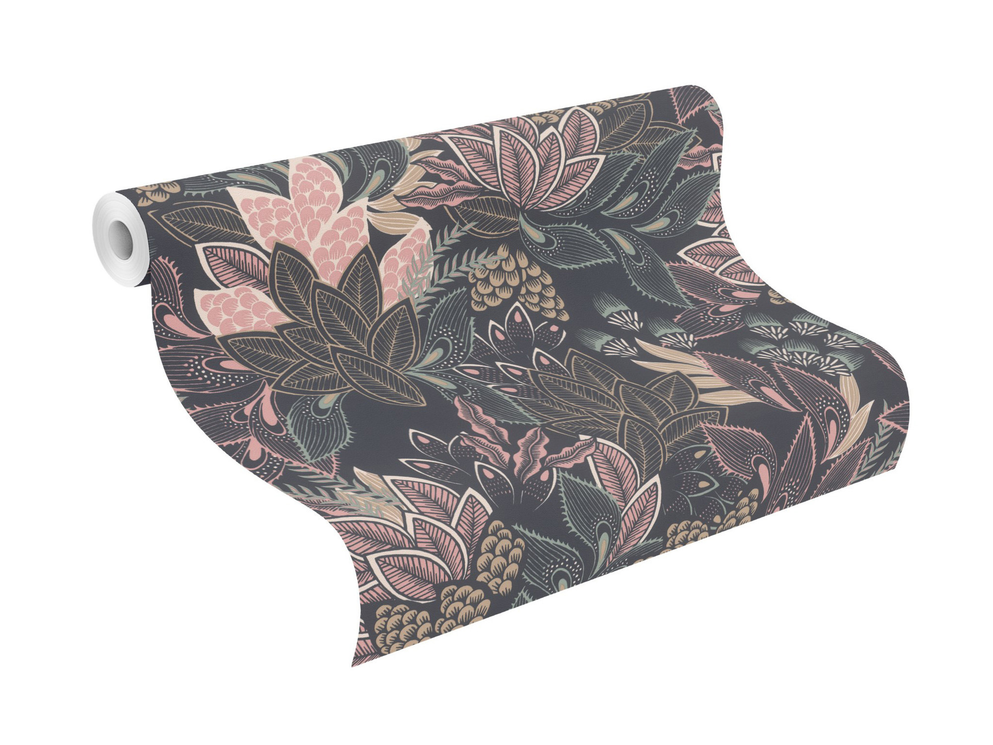 Rasch Vliestapete Symphony Schwarz-Mattschwarz 866247