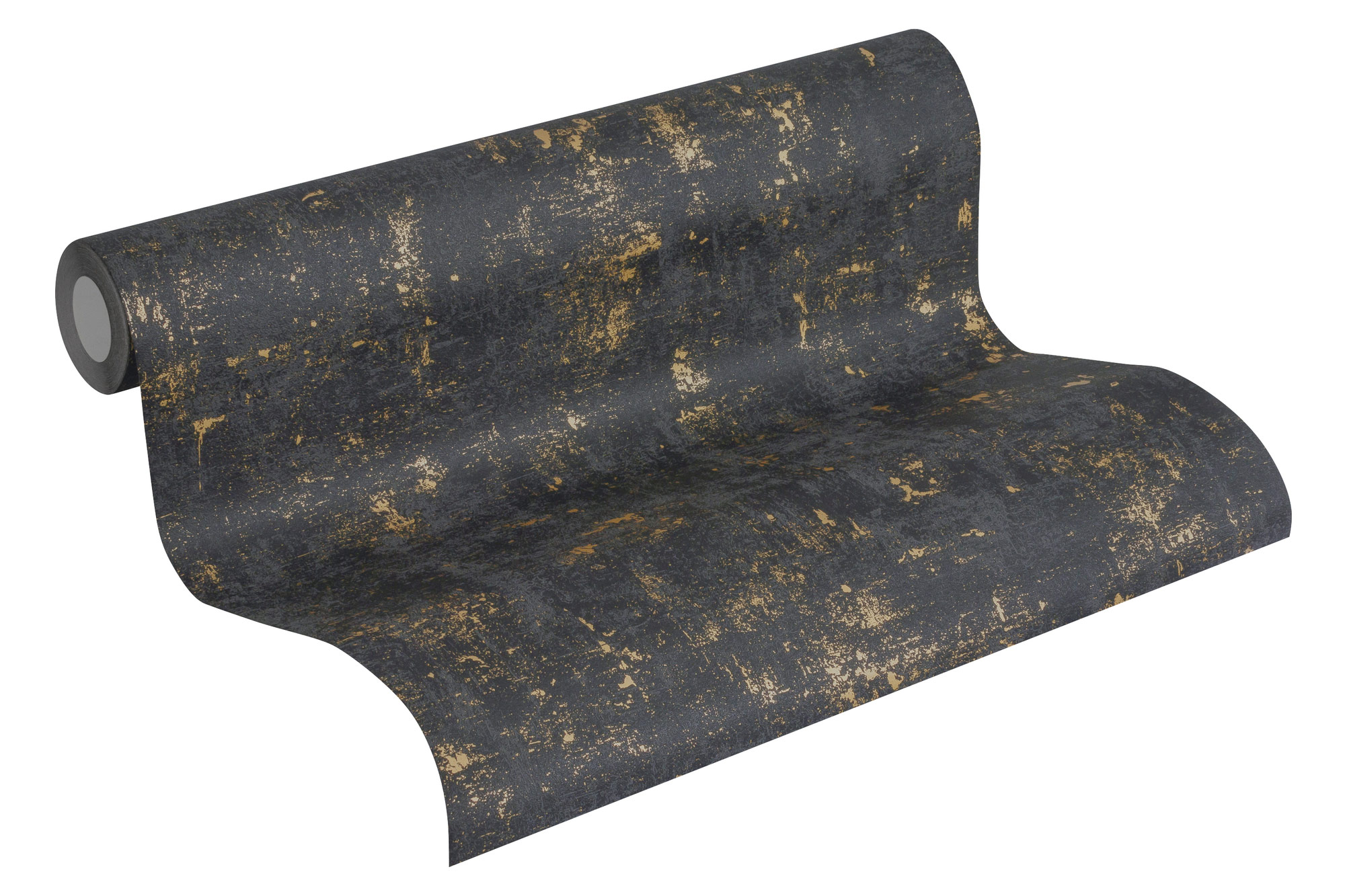 AS Vliestapete Blooming Vintage Used schwarz-gold 230782