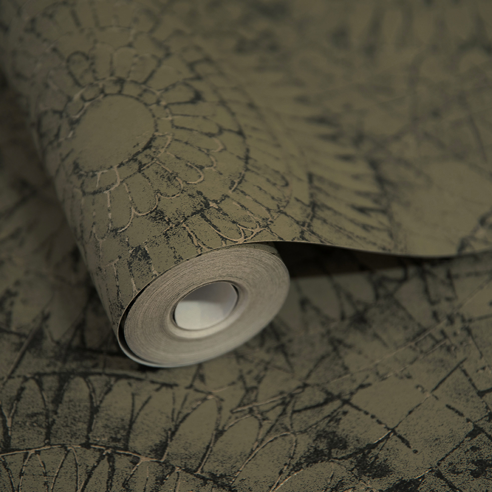 Hohenberger Vliestapete Chalk Notre Dame Olive 65567