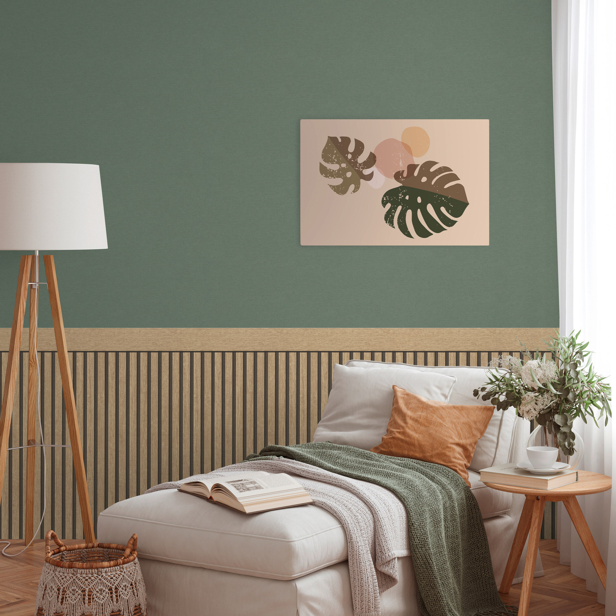 AS Vliestapete Wallpanel Beige Holzpaneele 397441