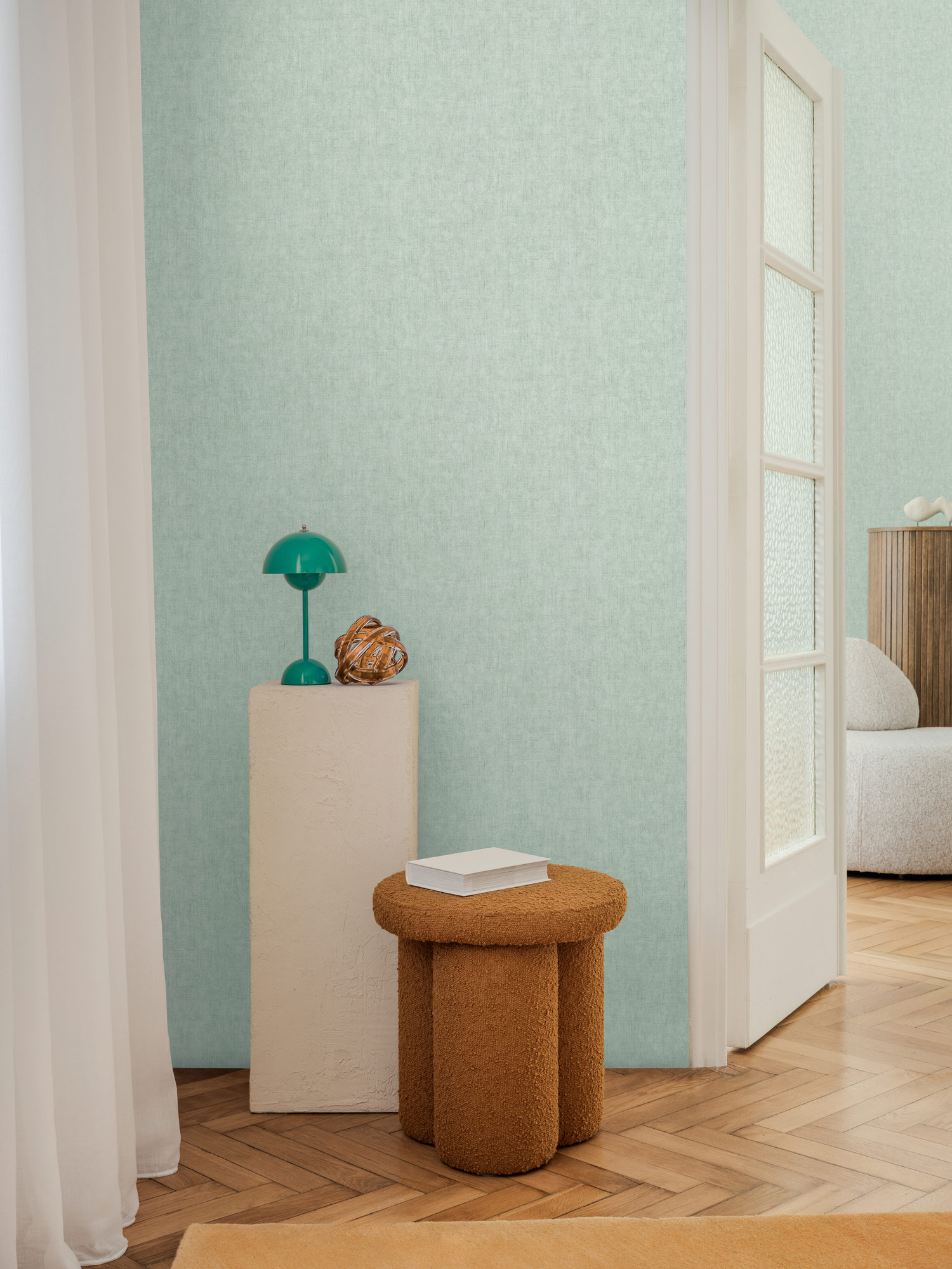 AS Vliestapete CosmoLiving Uni Grün 791091