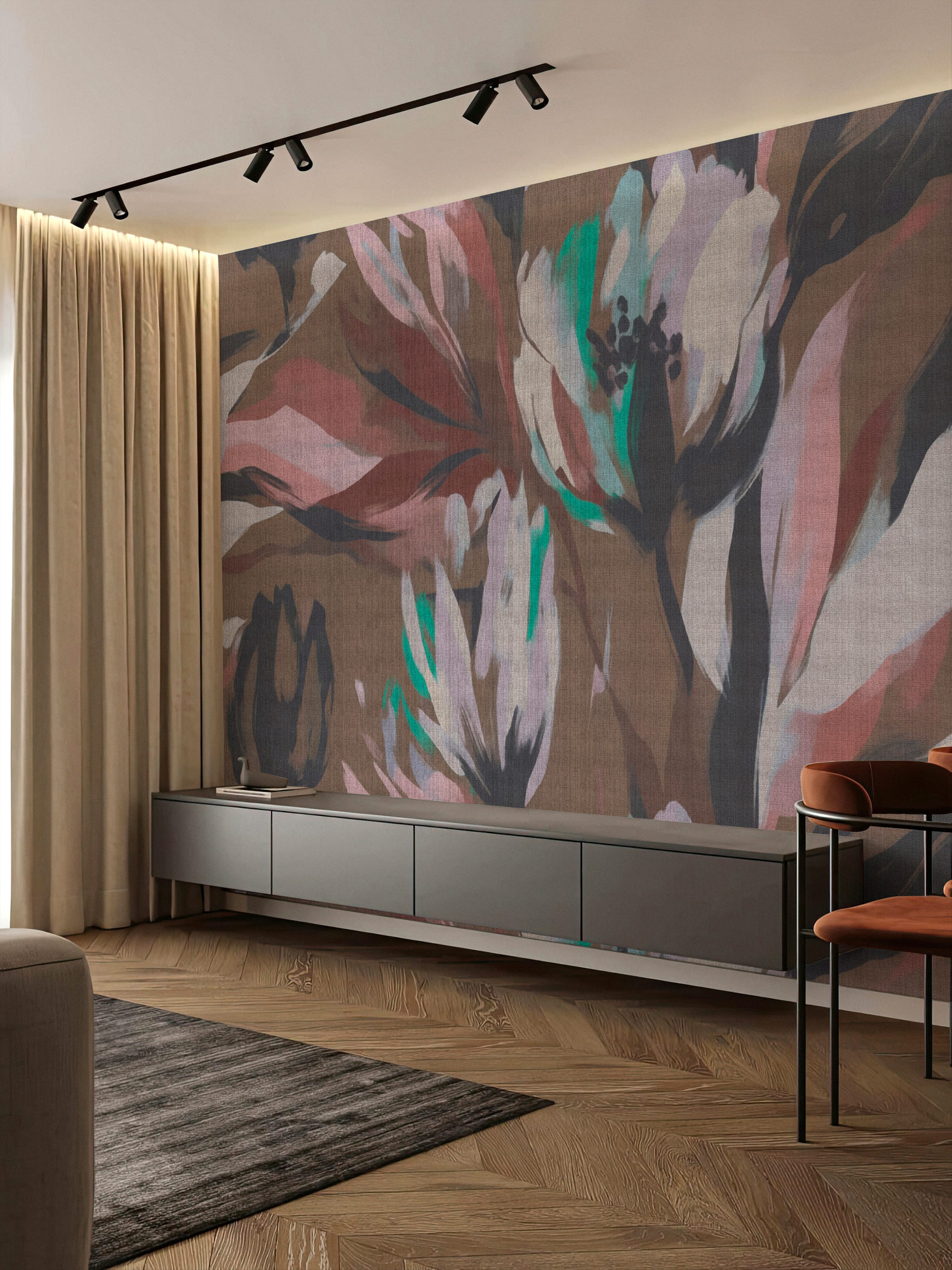 AS Fototapete Walls by Patel 5 Blumen Braun DD134519