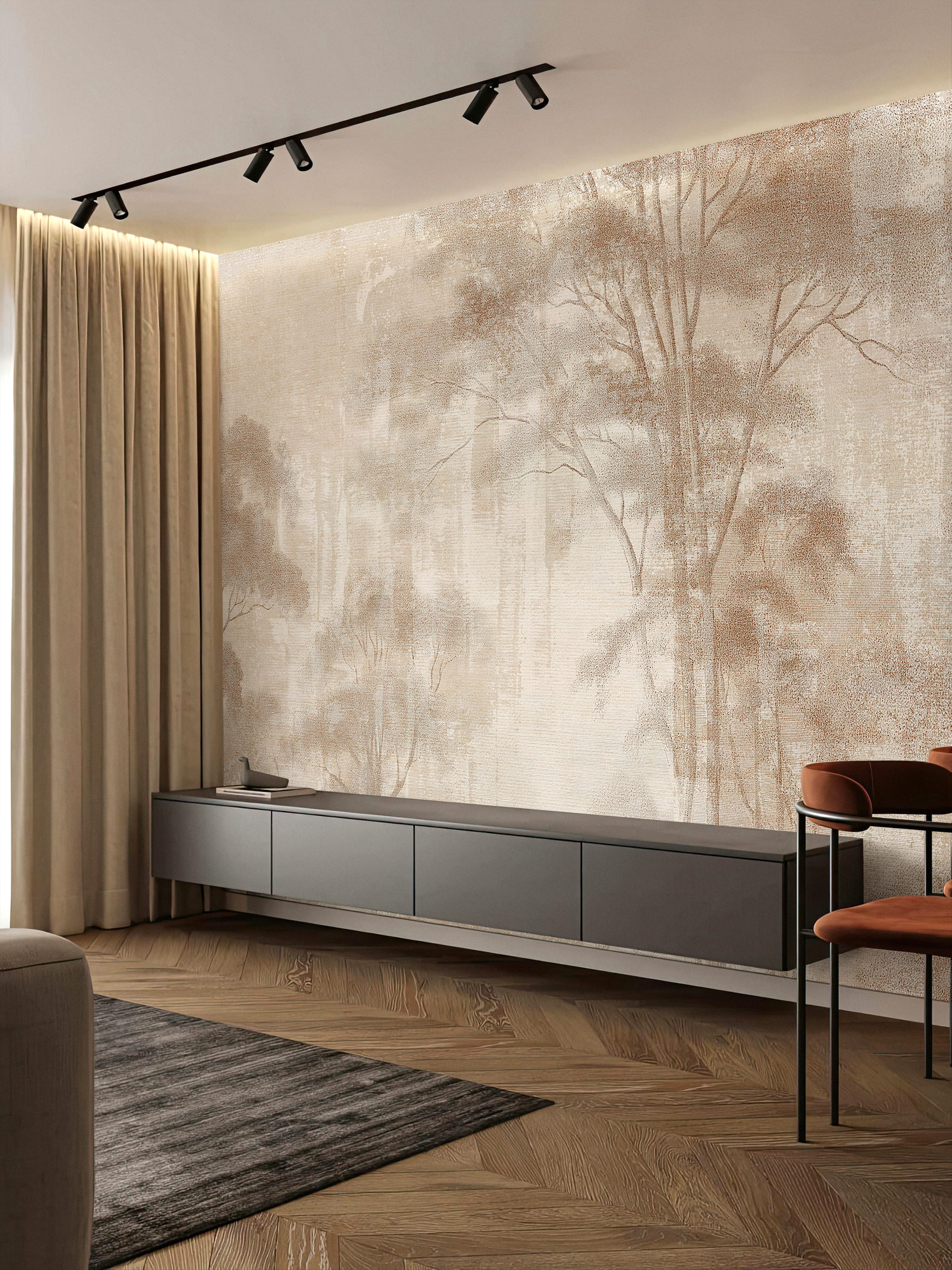 AS Fototapete Walls by Patel 5 Bäume Braun DD134291