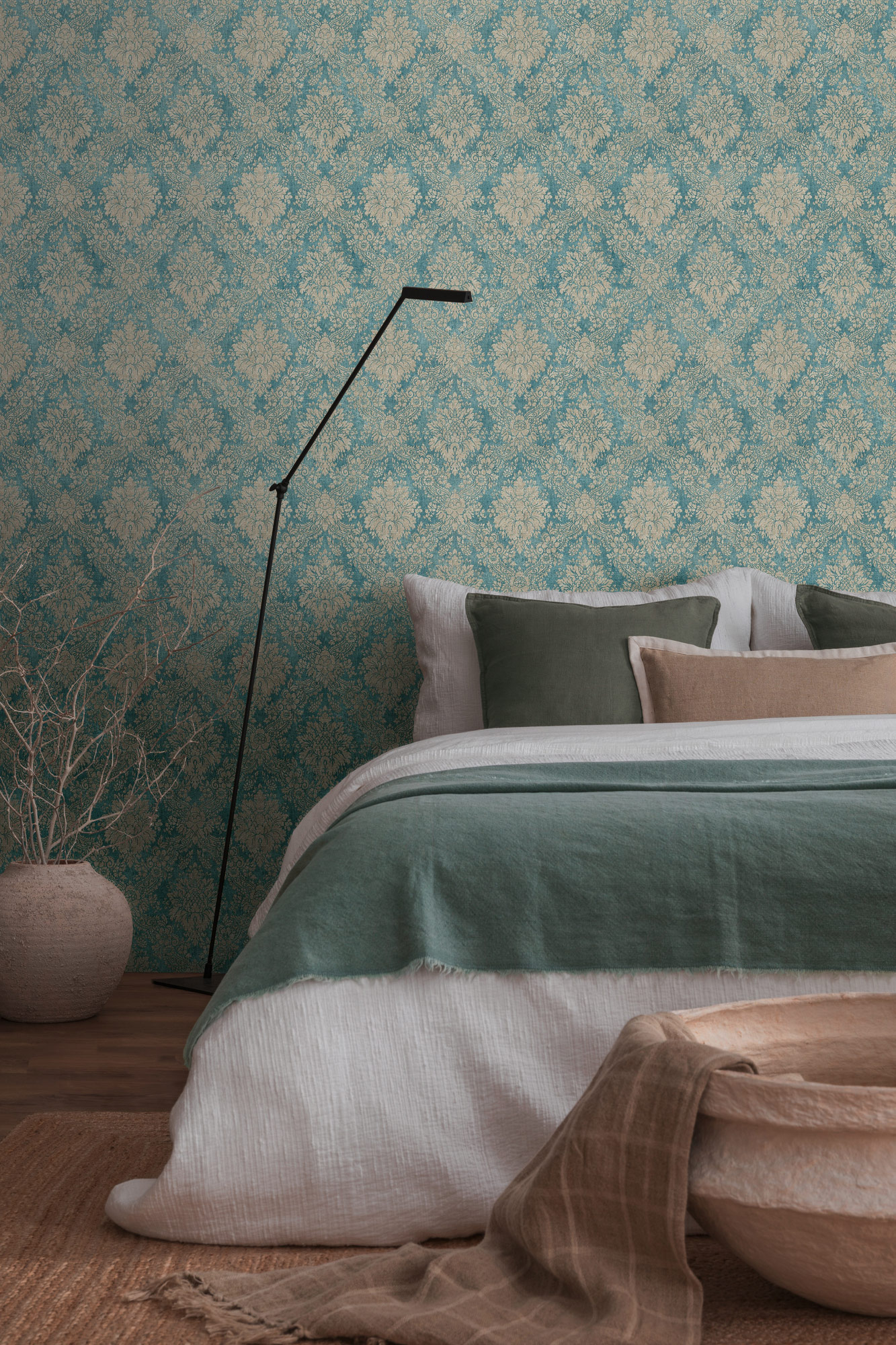 AS Vliestapete Secret Garden Barocktapete blau 336075