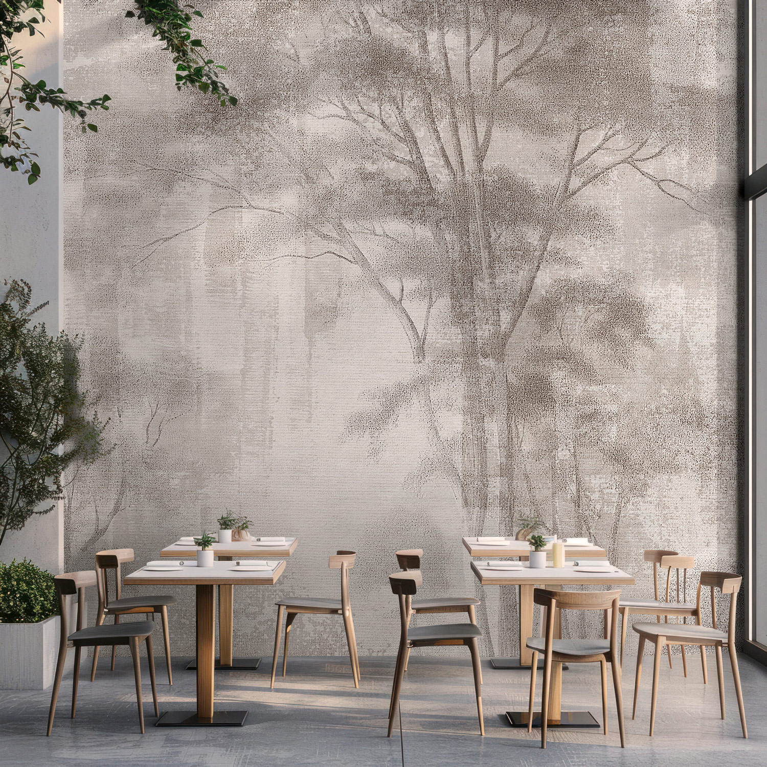 AS Fototapete Walls by Patel 5 Bäume Taupe DD134285