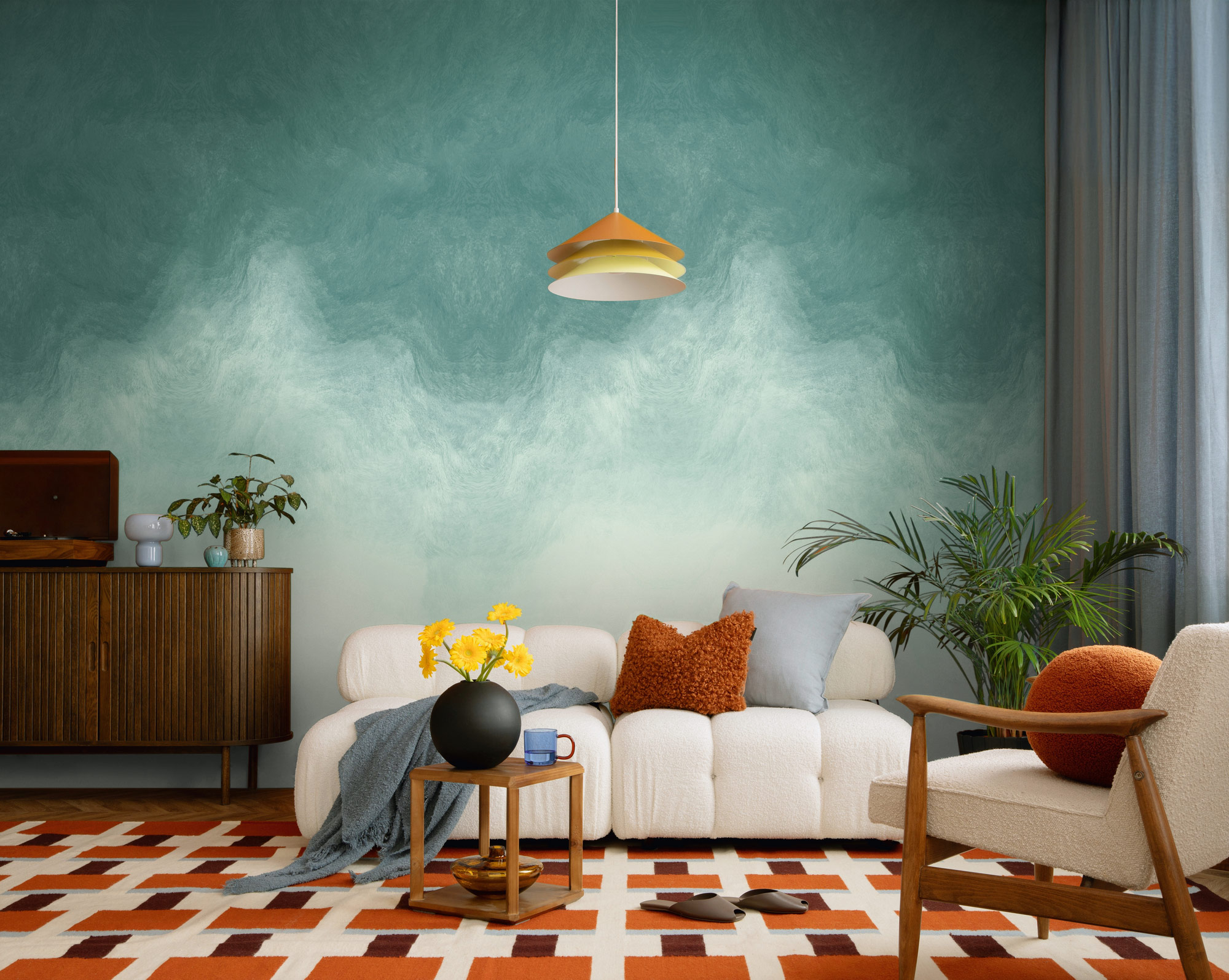 AS Fototapete The Wall 4 Aquarell Blau 792394
