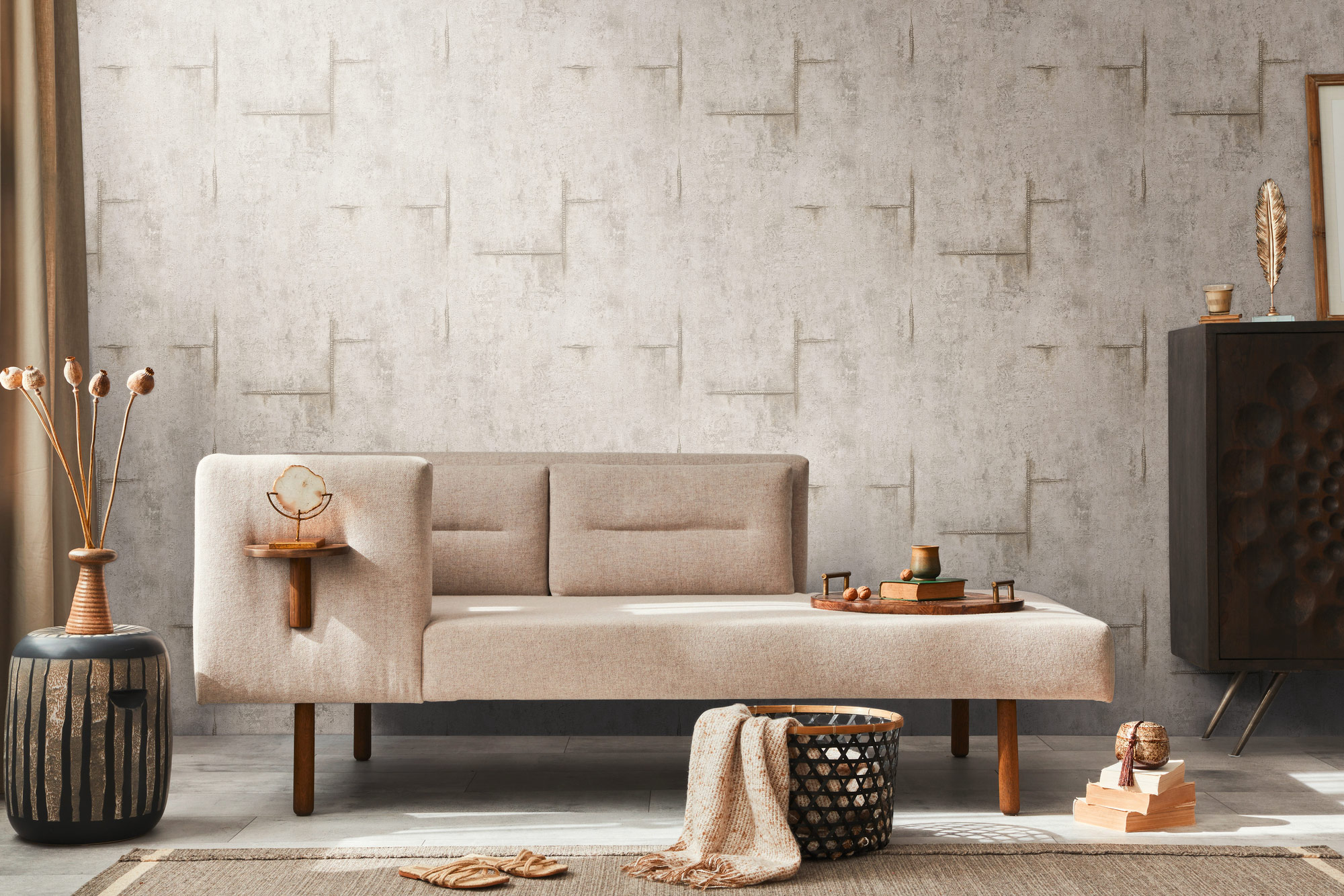 AS Vliestapete CosmoLiving Betonoptik Grau 790853