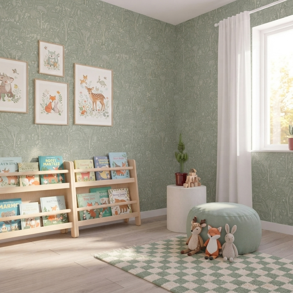 Grandeco Vliestapete Little Dreamers grün LD3413