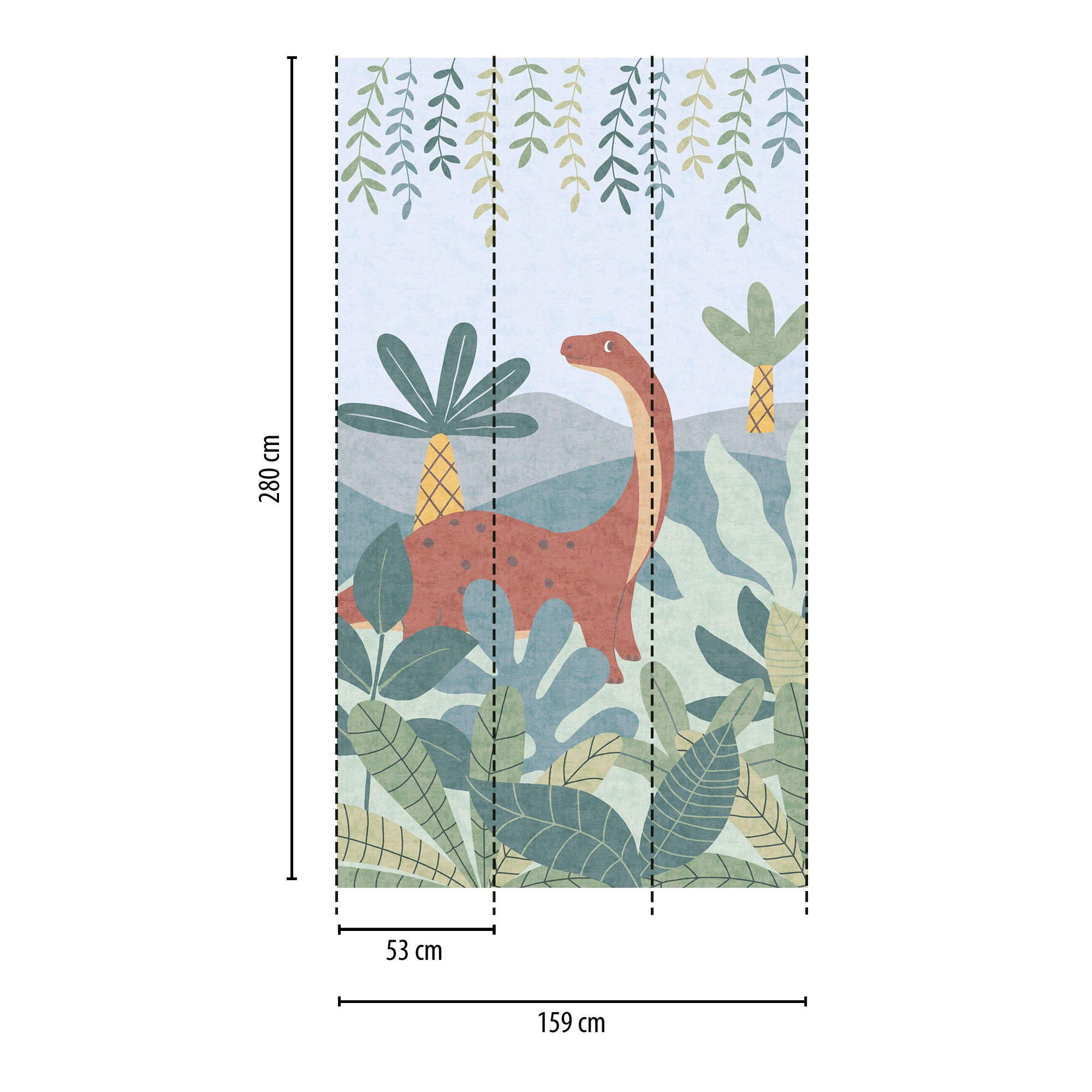 AS Vliestapete Lilly & Luis Dinos Blau 770621