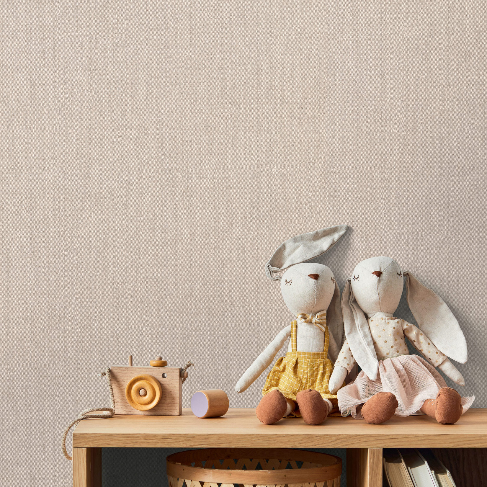 AS Vliestapete Kids Studio Unitapete Beige 363784