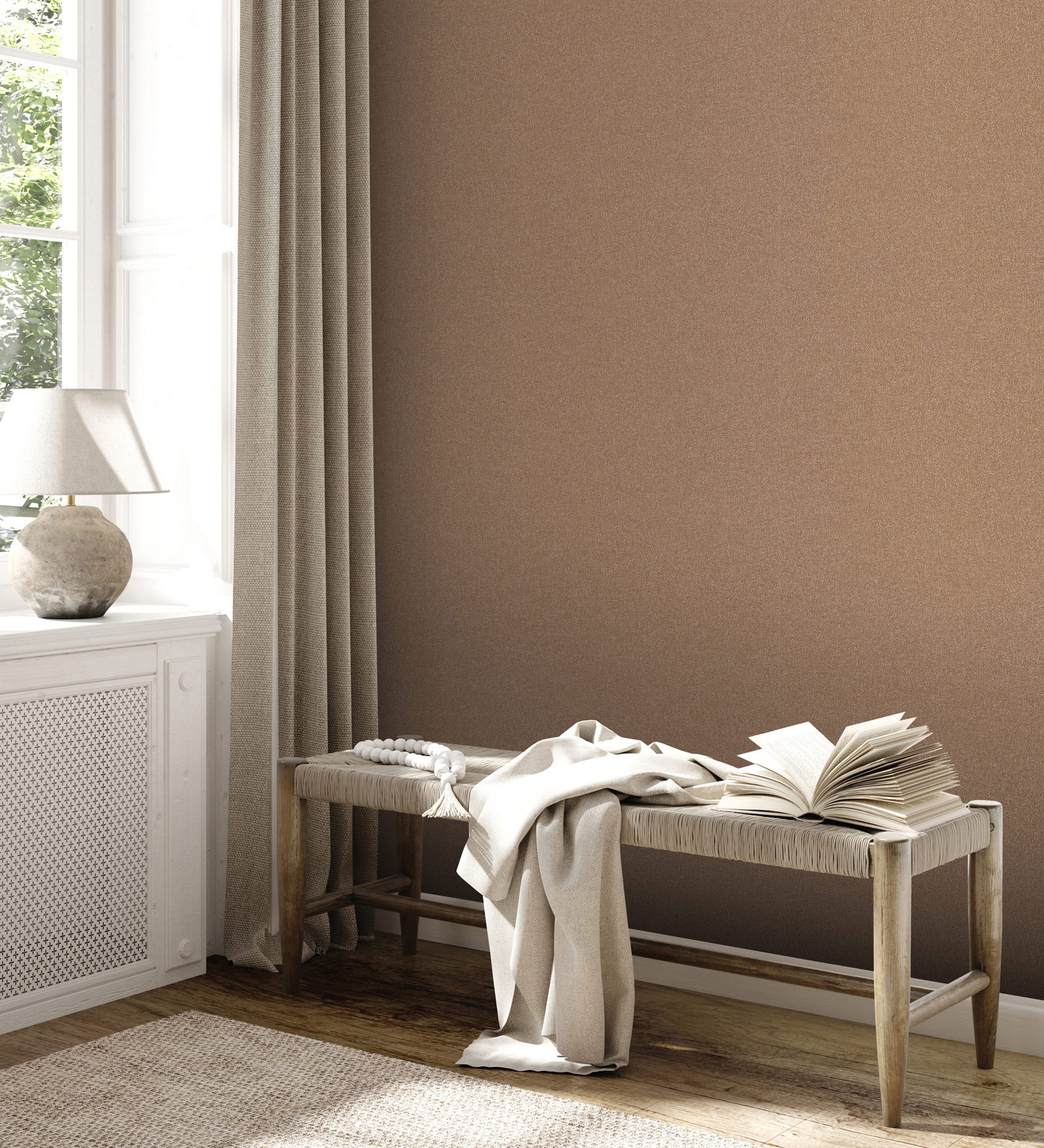 AS Vliestapete Terra Uni braun 389262