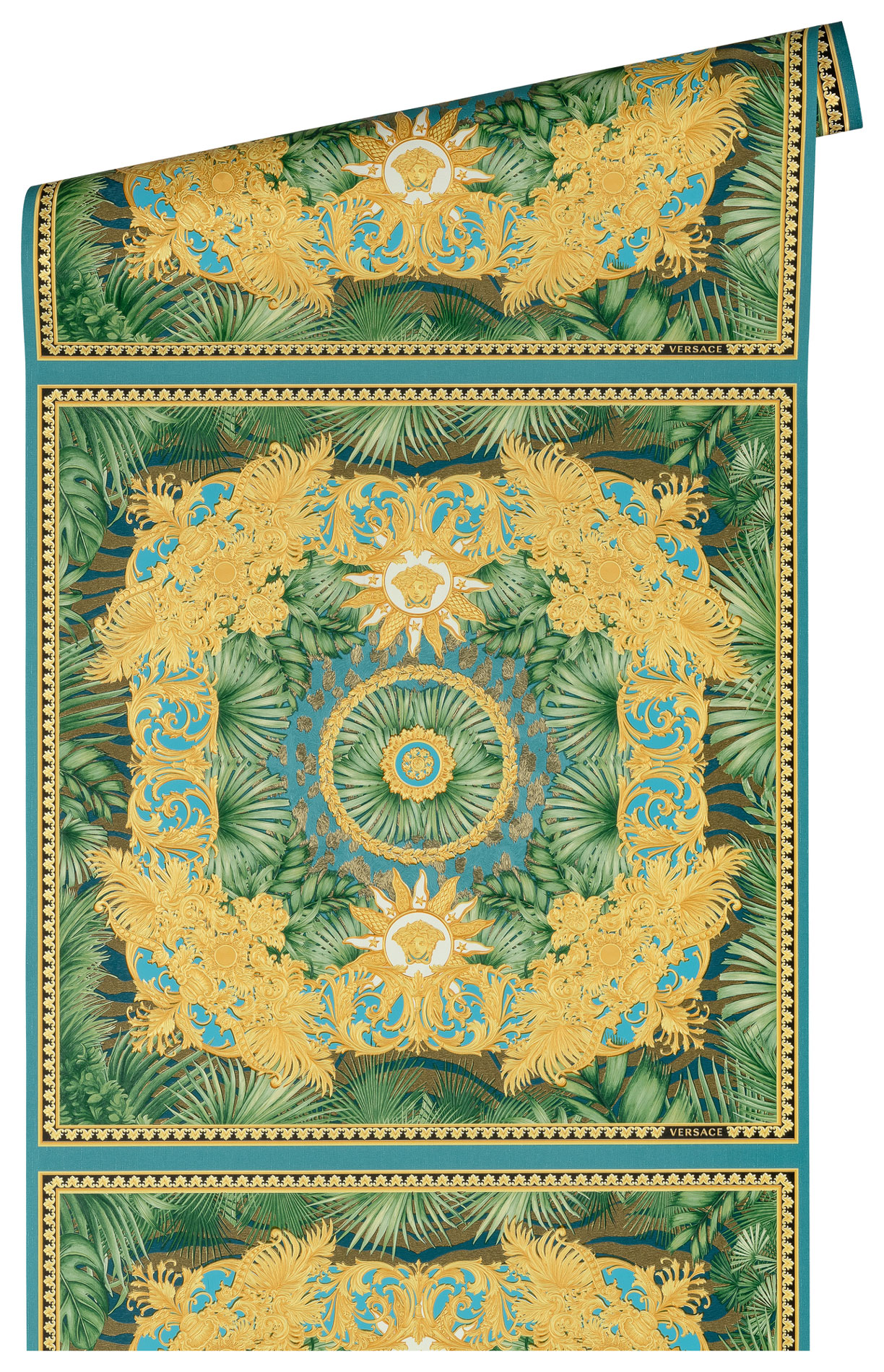 AS Vliestapete Versace 5 Dschungeltapete Blau 387032