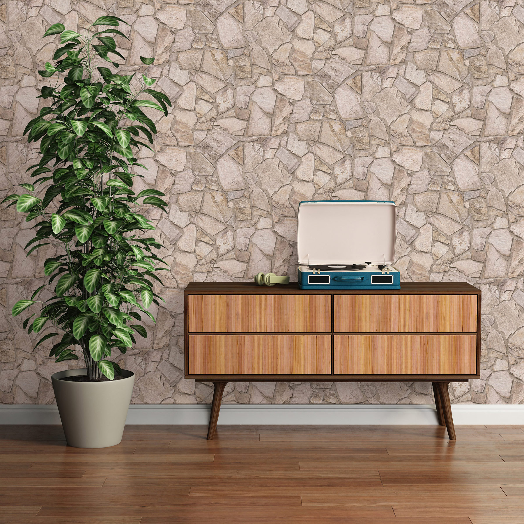AS Vliestapete Terra Steinoptik beige 389312