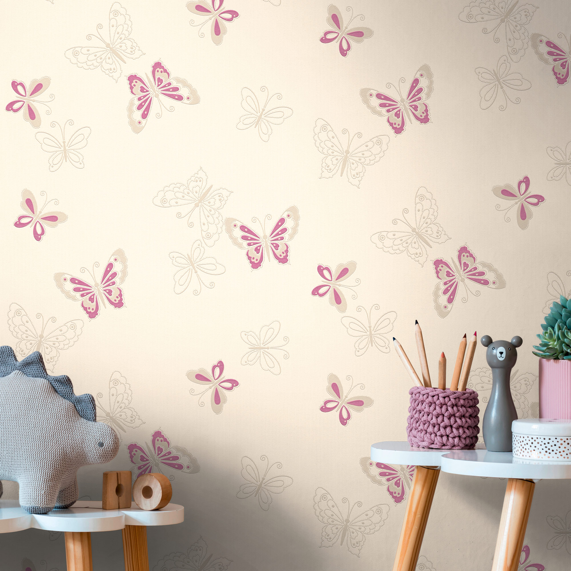 AS Vliestapete Kids Studio Kinderzimmertapete Creme 347651