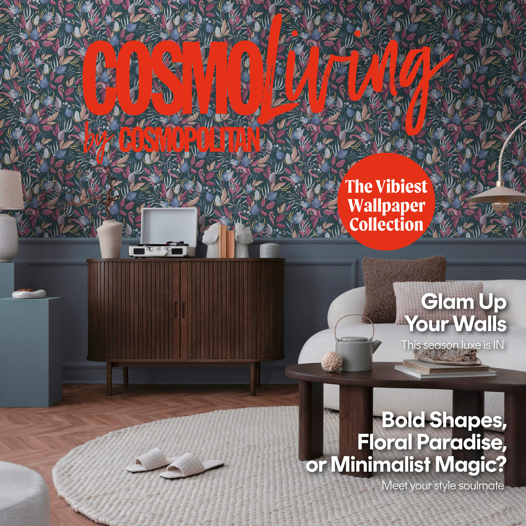 AS Vliestapete CosmoLiving Floral Blau 790623