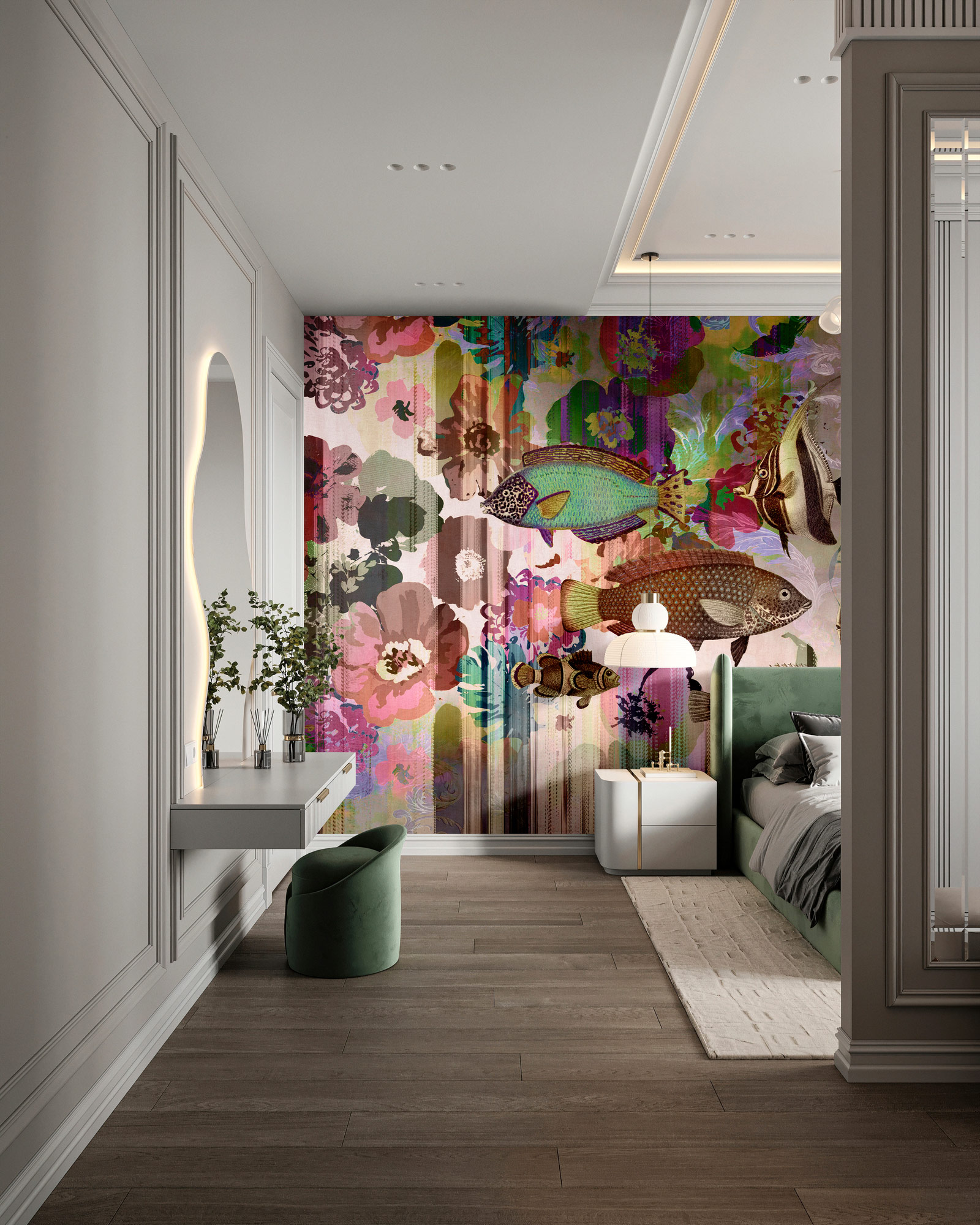 AS Fototapete Walls by Patel 5 Fische Rosa DD134885