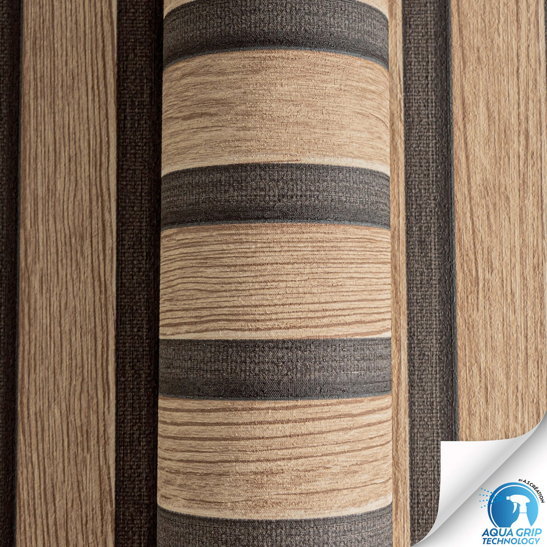 AS Vliestapete WOW Designdrop Holzoptik Braun 784591