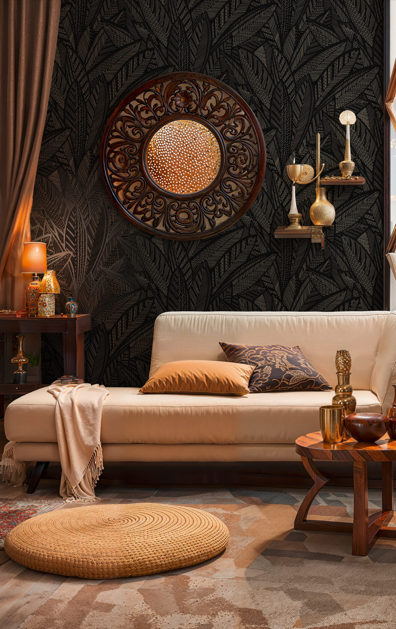 AS Vliestapete French Affair Floral Schwarz 399334