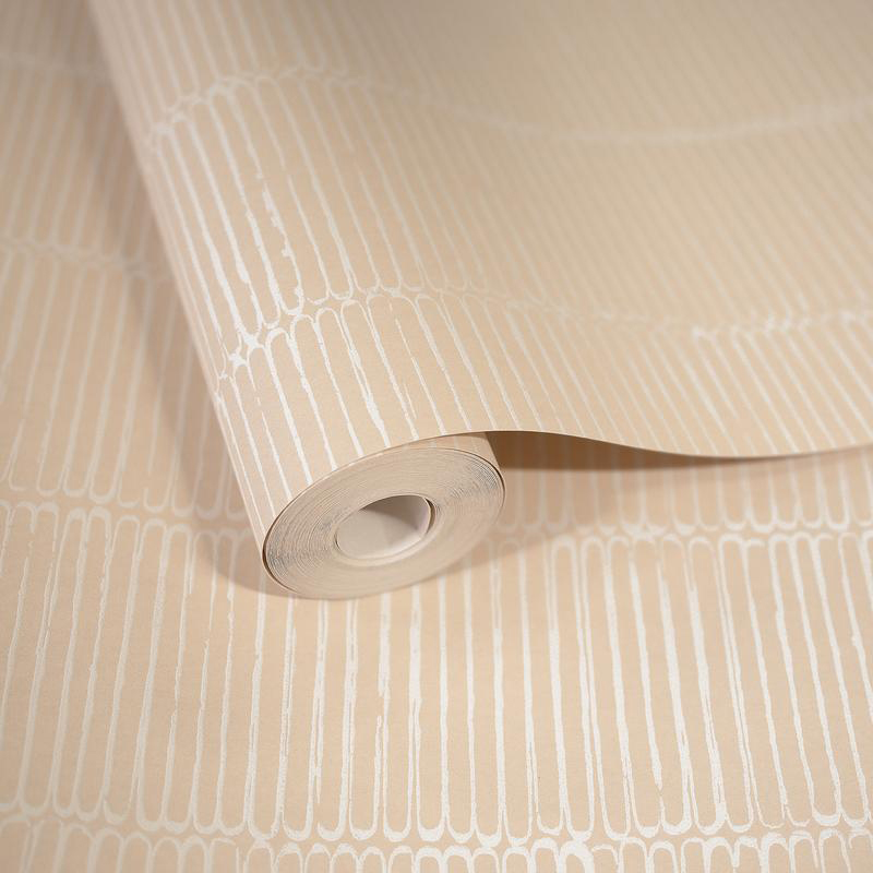 Hohenberger Vliestapete Chalk Beams in Order Apricot 65495