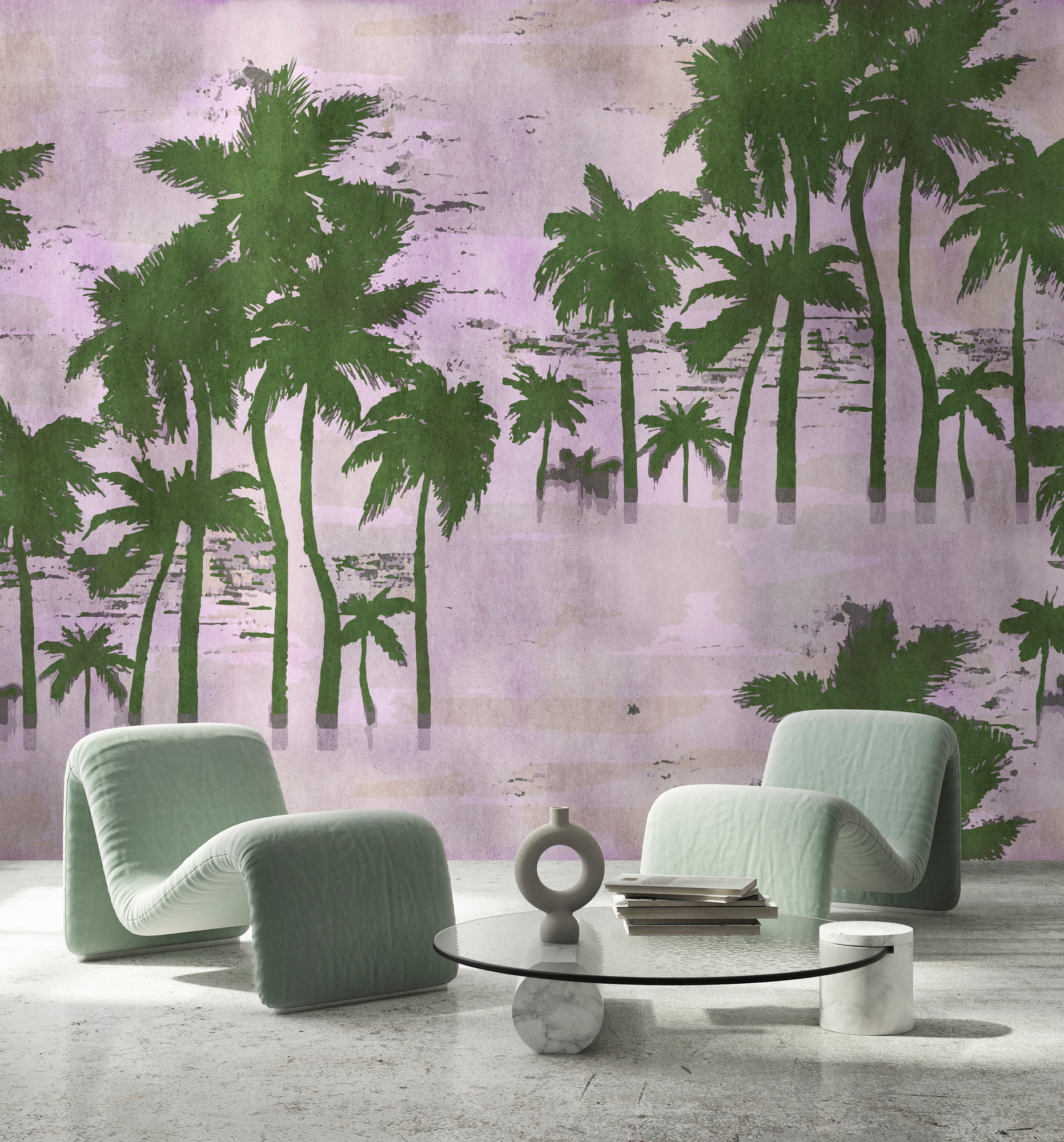 AS Fototapete Walls by Patel 5 Palmen Lila DD134927